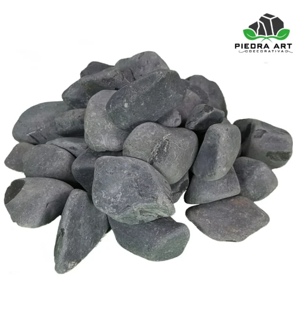 Piedra canto rodado negra